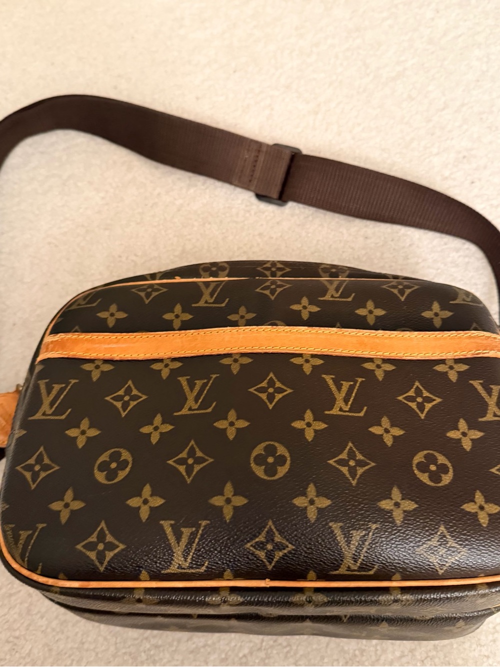 Louis Vuitton Crossbody Bag Reporter PM Brown Monogram Canvas